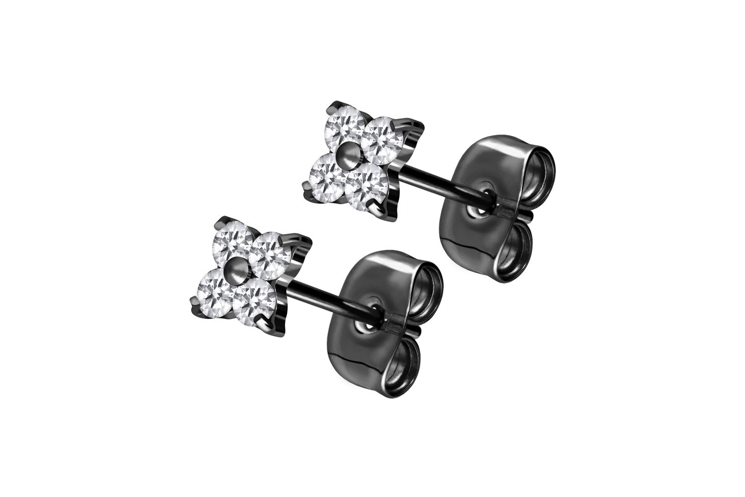 Titan Ohrstecker KRISTALLBUME von Piercingline